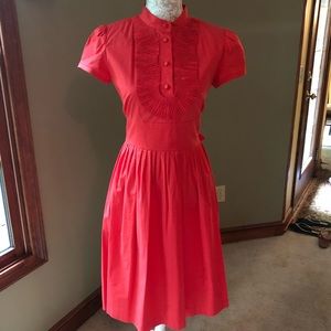 Vintage-y Orange-Red Dress